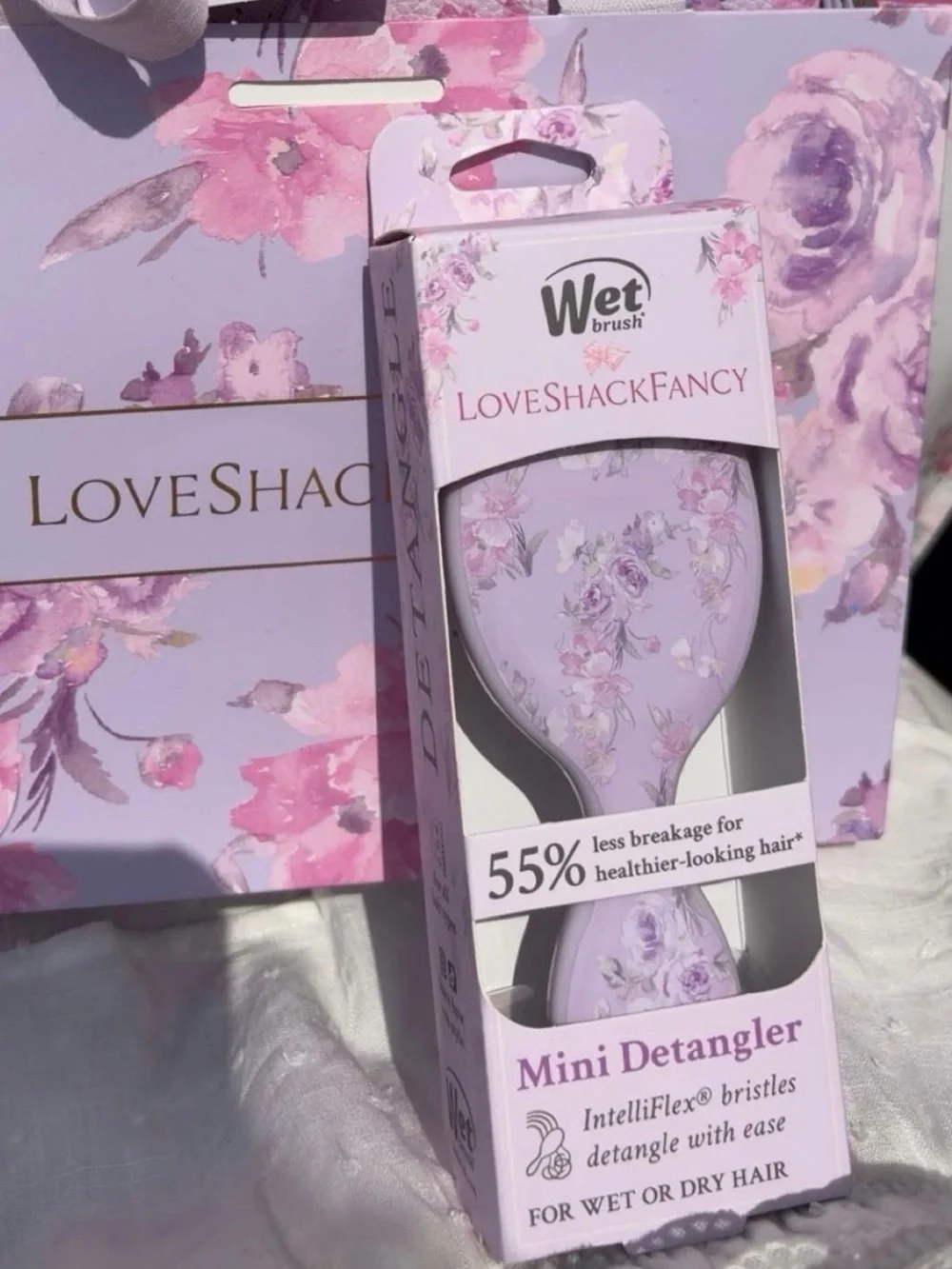 LoveShackFanxy X Wet brush happy thoughts mini hair brush